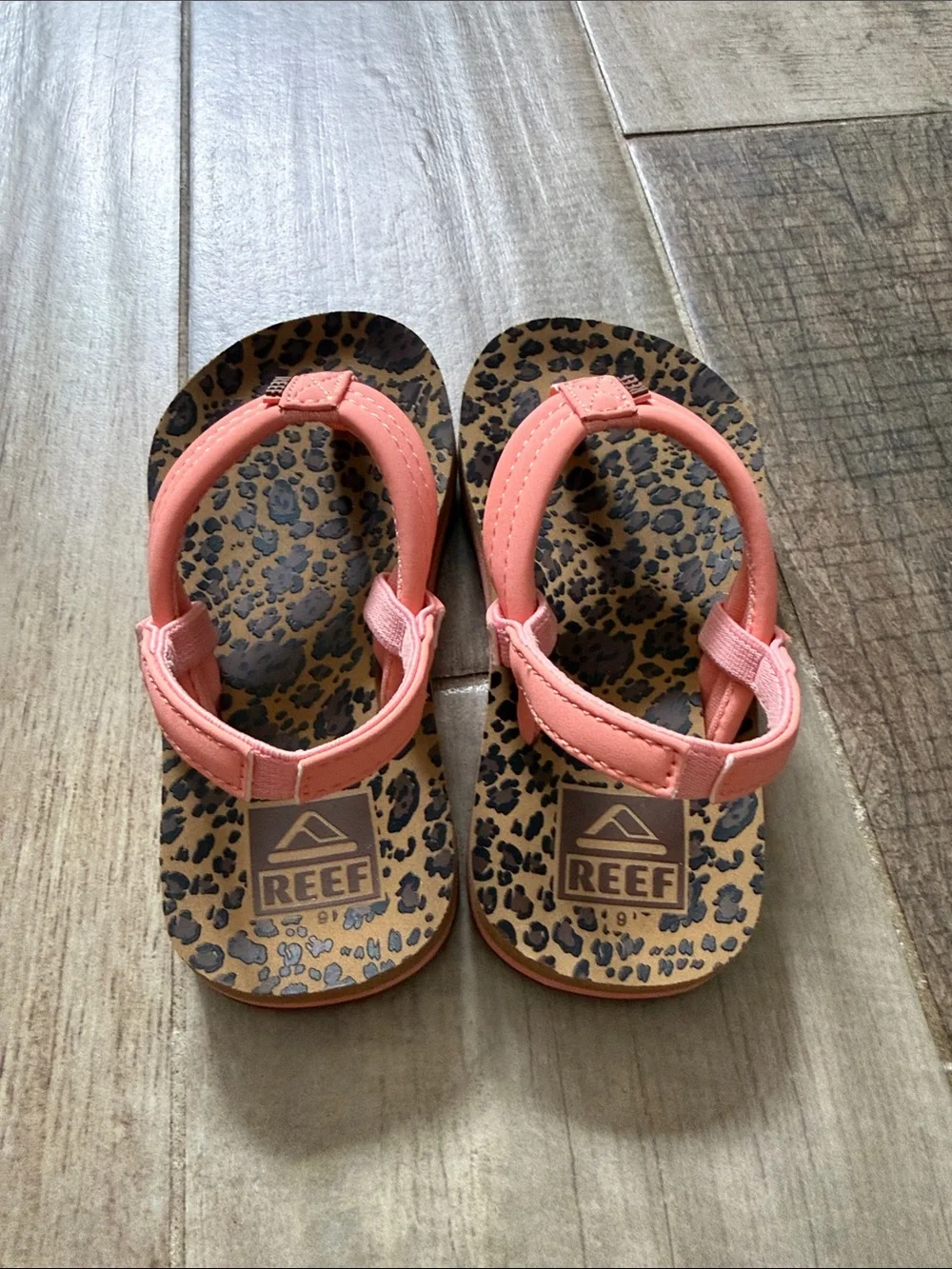 Reef Kids Coral Sandal with Leopard Print Footbed